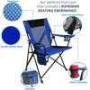 Blue Dual Lock Portable Camping Chair for Outdoor