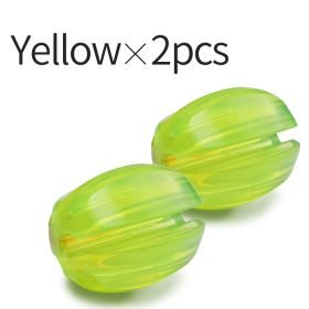 Fishing Rod Fixed Ball Rod Ball Mini Protection Anti-Collision Rod Retractor Fishing Rod Stopper Fishing Accessories (Color: Yellow 2PCS)